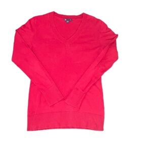 Gap Women’s V-Neck Red Sweater Size Small